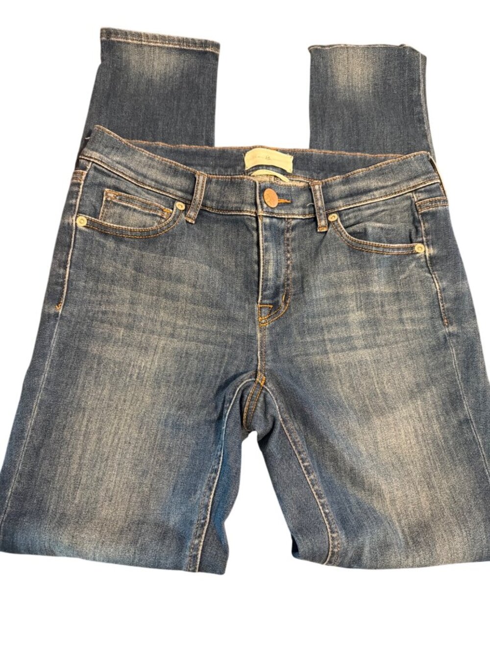 Lou & Grey The Skinny Jeans Blue Denim Comfort Stretch Subtle Fading Size 26